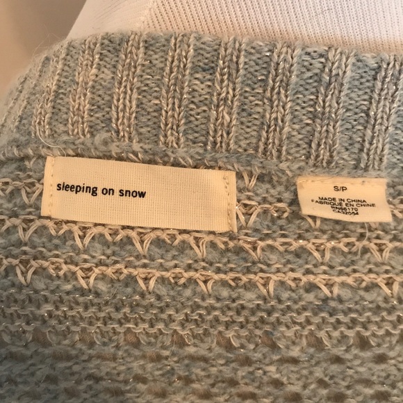 Anthropologie blue & silver zip-up cardigan S - Picture 6 of 7